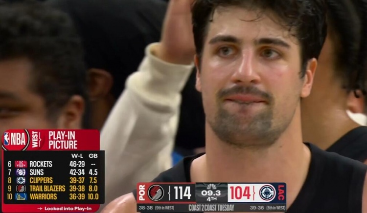 快船负开拓者正式无缘前六 西部附加赛三席锁定