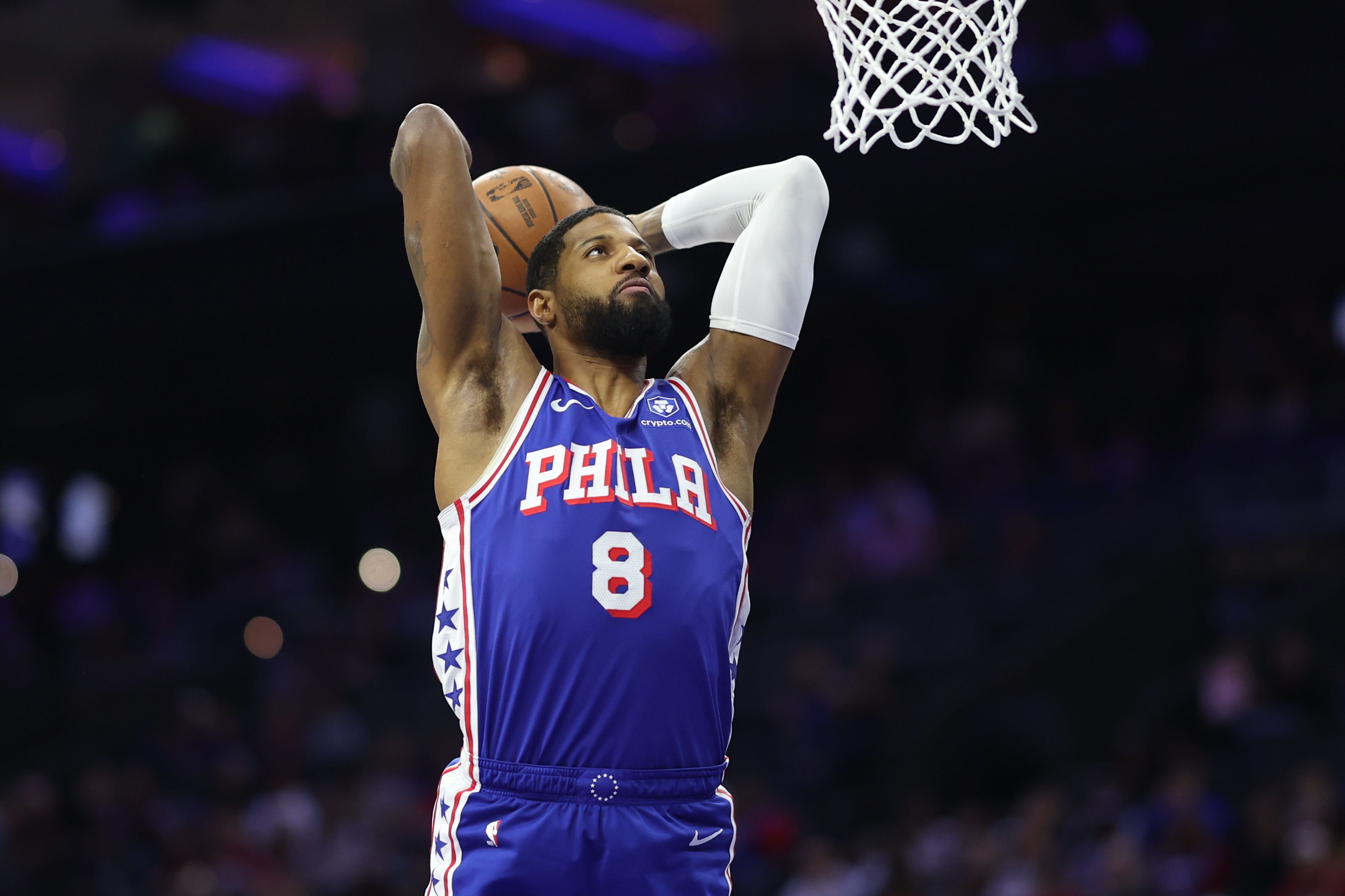 乔治83次30+5三分创锋线纪录 76人狂胜奇才