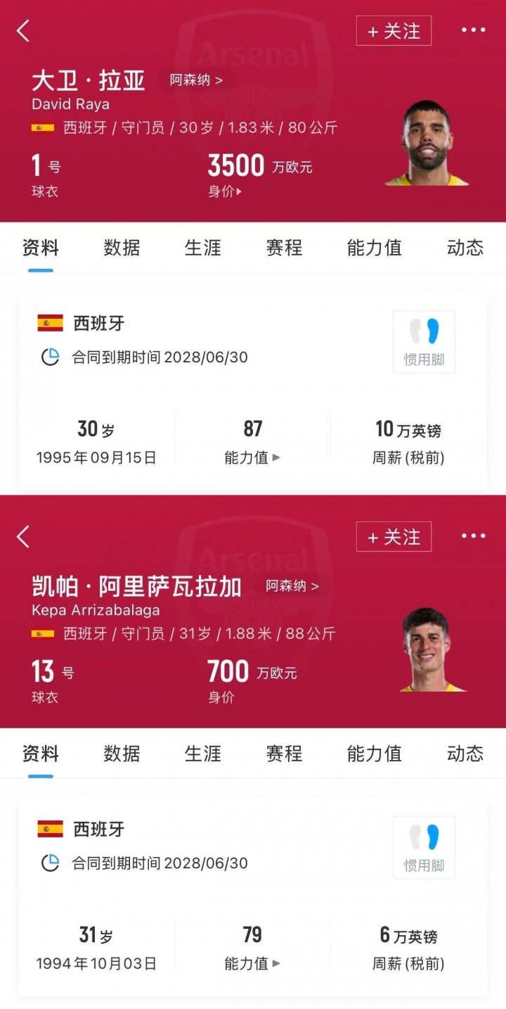 阿尔特塔谜语回应门将人选 拉亚凯帕均符合条件