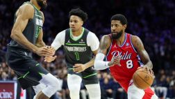 76人末节发力擒狼 乔治全能23+6+6 爱德华兹三分7中0