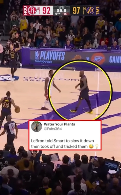 詹姆斯假意压节奏后空切暴扣终结比赛