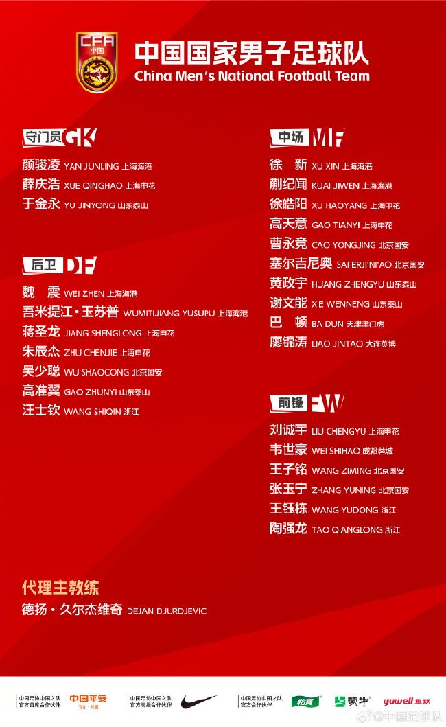 国足东亚杯名单:蒯纪闻廖锦涛薛庆浩首获征召 久尔杰维奇挂帅 国足东亚杯名单:蒯纪闻廖锦涛薛庆浩首获征召 久尔杰维奇挂帅