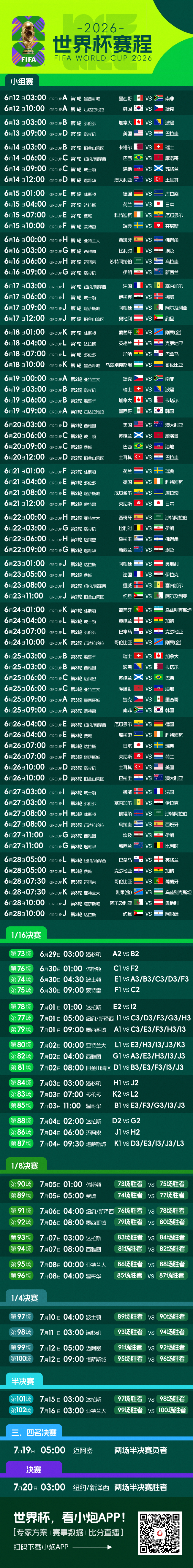 2026世界杯揭幕战确定：墨西哥主场对阵南非